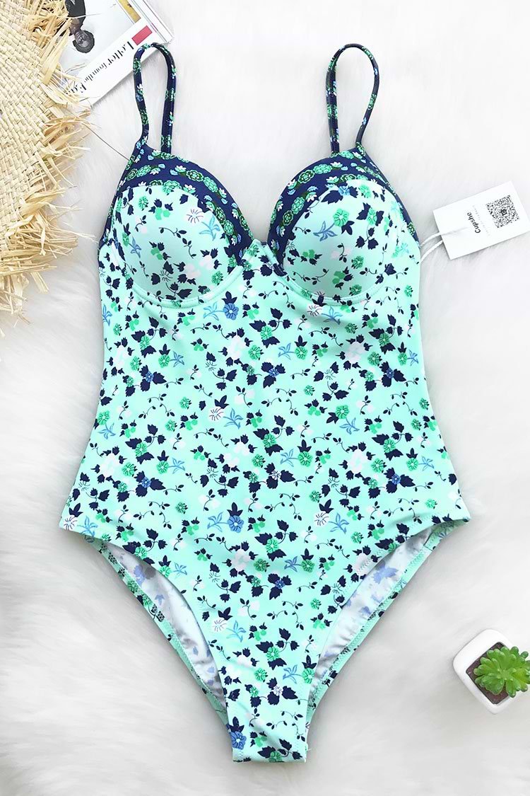 Secrets Of Nature Print One-piece Swimsuit