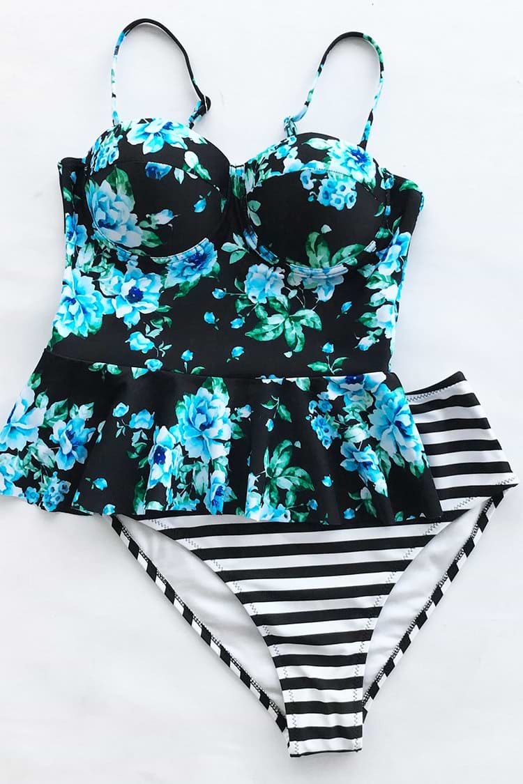 Enjoy Life Stripe Bikini Set