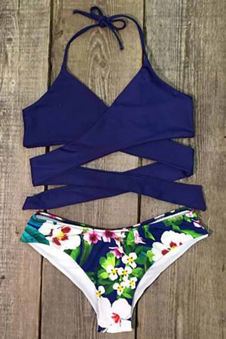 Made the Cross Floral Bikini Set