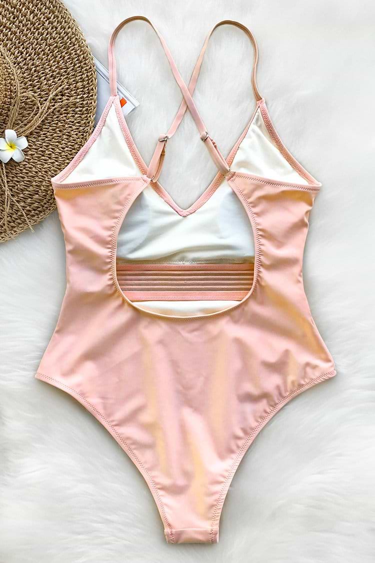 Endearing Smile Solid One-piece Swimsuit