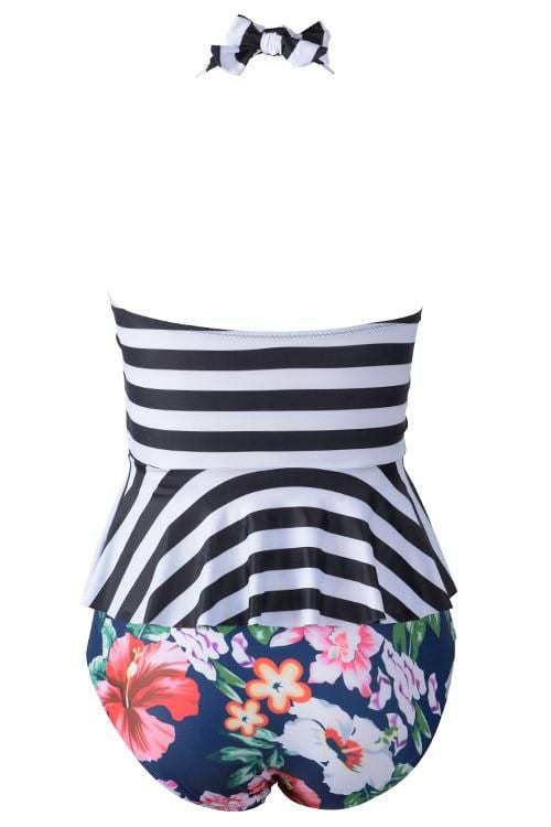 Hang in There High-waisted Halter Bikini Set