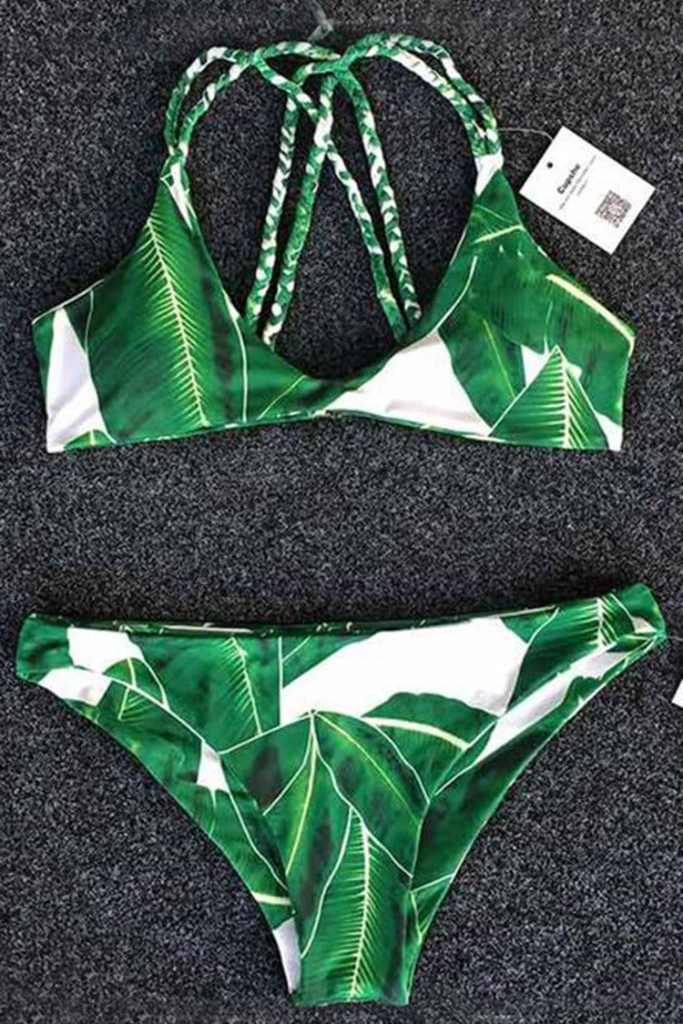 Jade Leaves Bikini Set