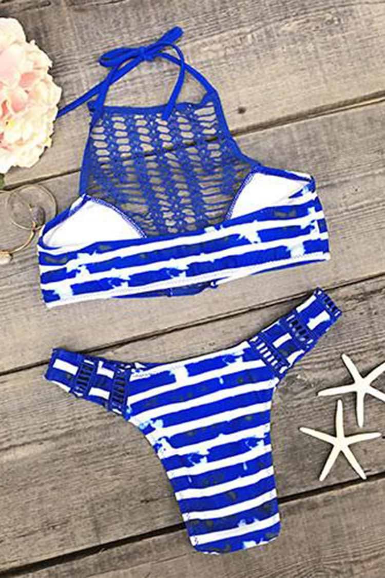 Ocean Star Mesh Tank Bikini Set