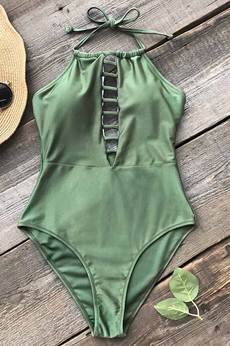 Run In Poetry Strappy One-piece Swimsuit