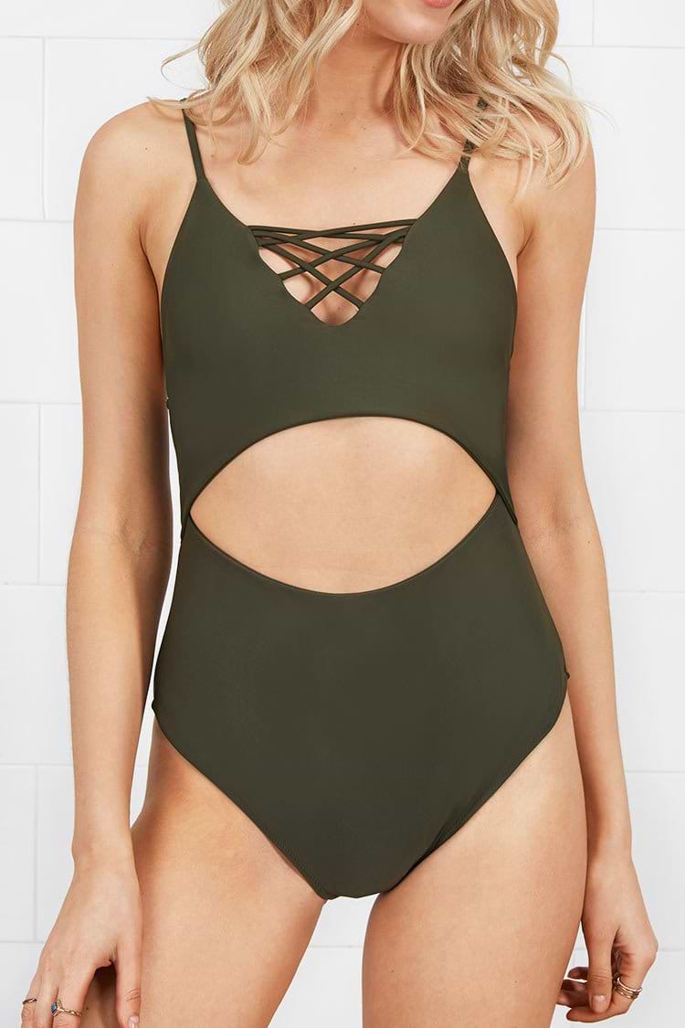 Spider Web One-piece Swimming Suit