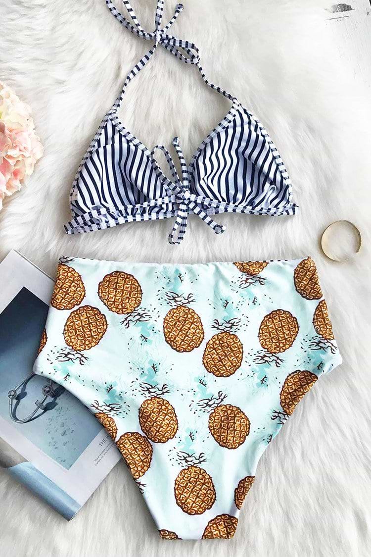 Call Me Pineapple Reversible Bikini Set
