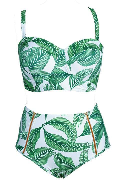 Breezy Does It Leaves Bikini Set