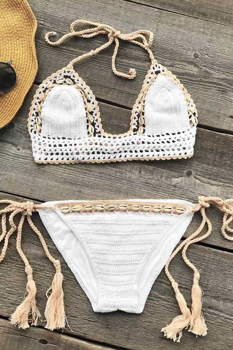 Shell Shelter Crochet Knitting Bikini Set