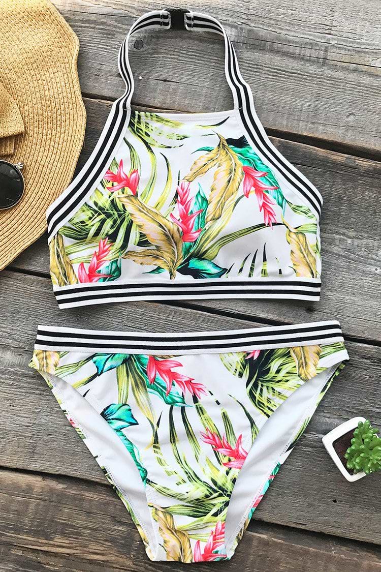 The Garden of Monet Halter Bikini Set