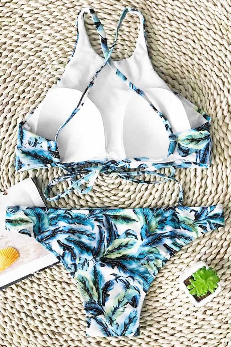 Cool Summer Leaf Tank Bikini Set