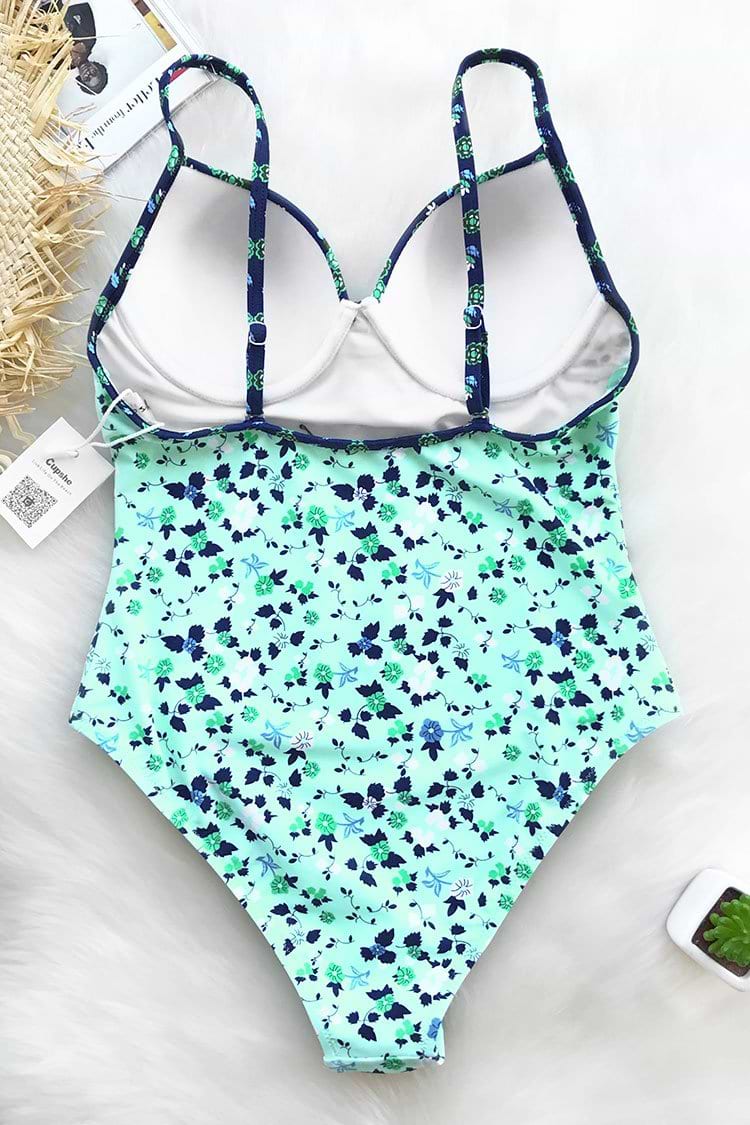 Secrets Of Nature Print One-piece Swimsuit