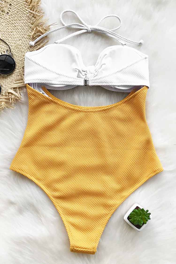 Comfort Your Heart Halter One-piece Swimsuit