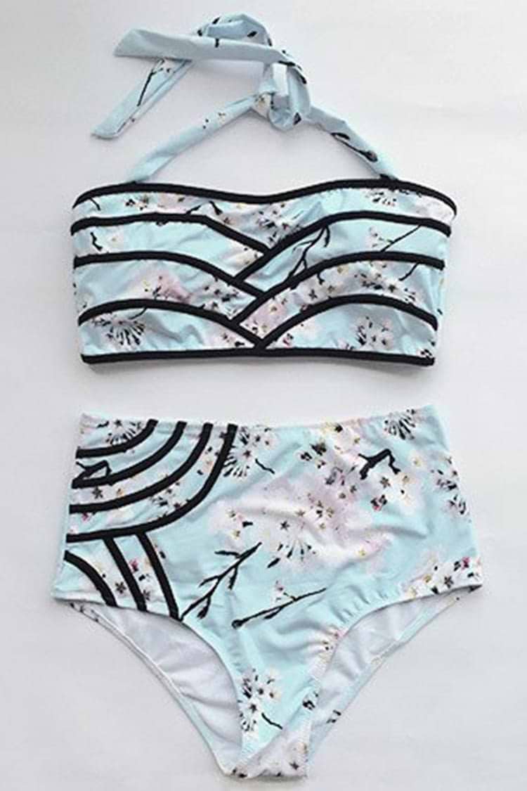 Pick Me Up Floral Halter Bikini Set