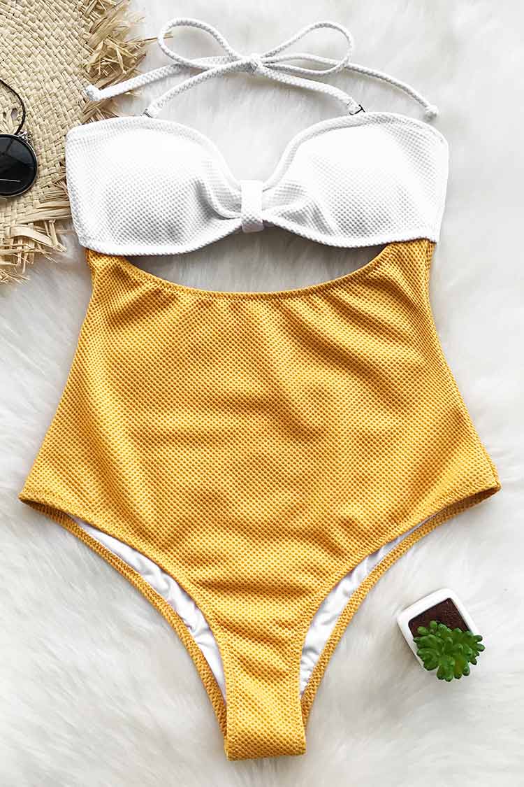 Comfort Your Heart Halter One-piece Swimsuit
