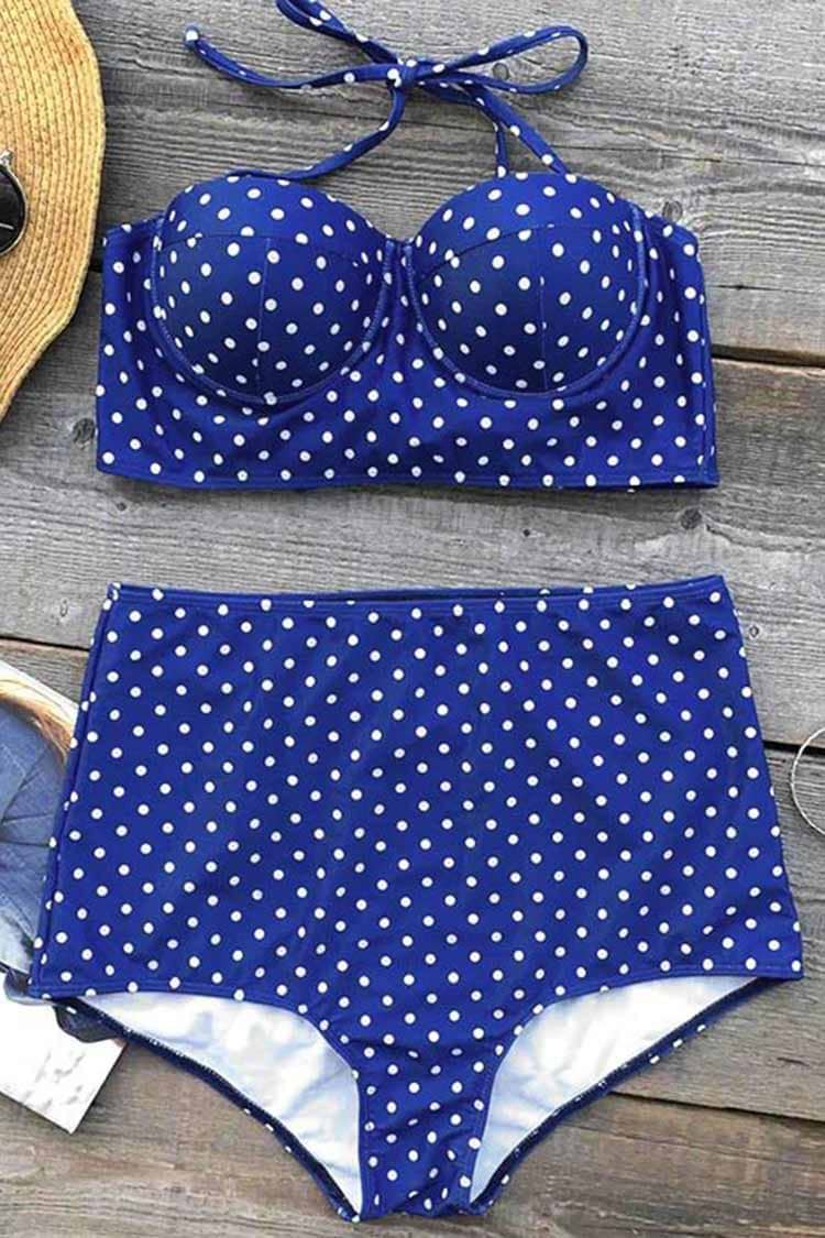 Stars In Sky Dot Bikini Set