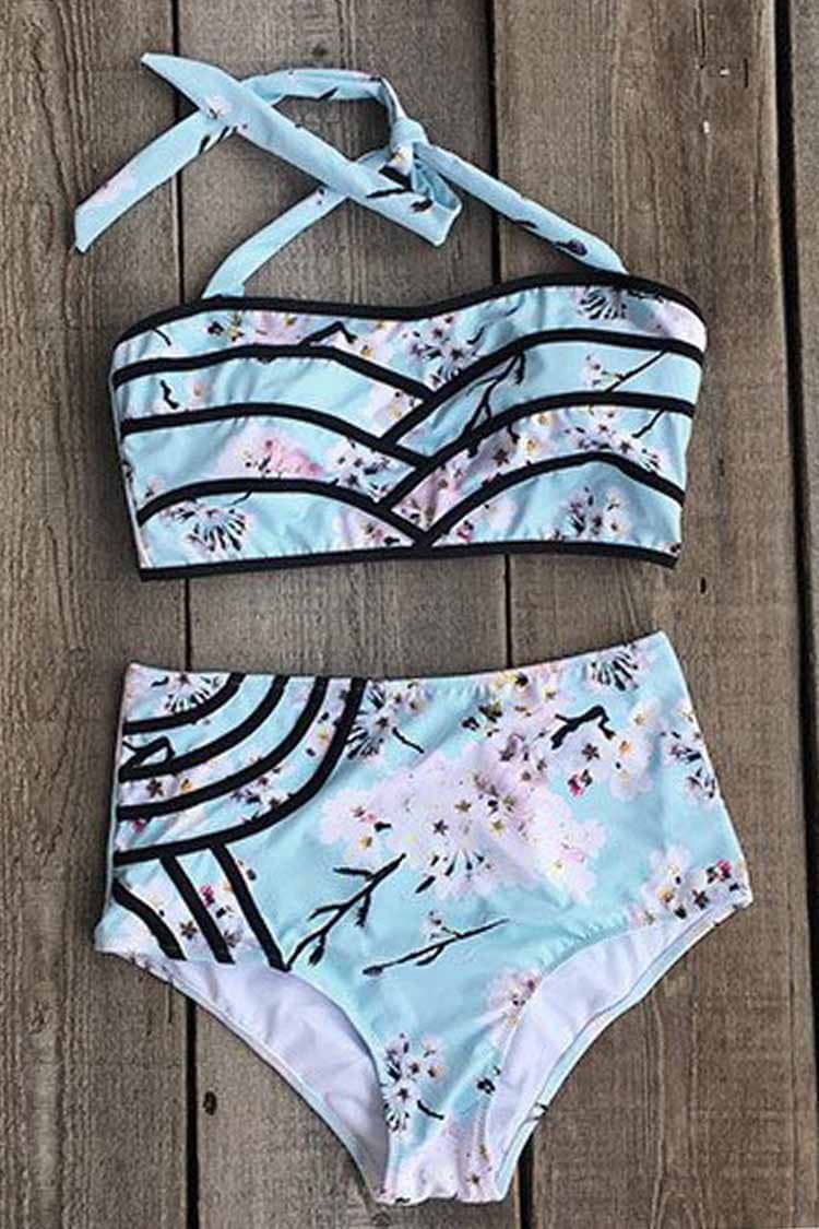 Pick Me Up Floral Halter Bikini Set