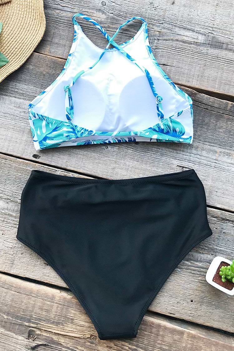 Green Leaf Tank Bikini Set