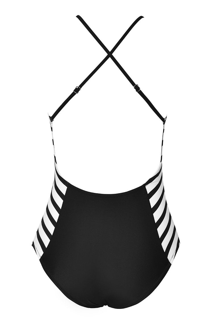 Office Lady Cross One-piece Swimsuit