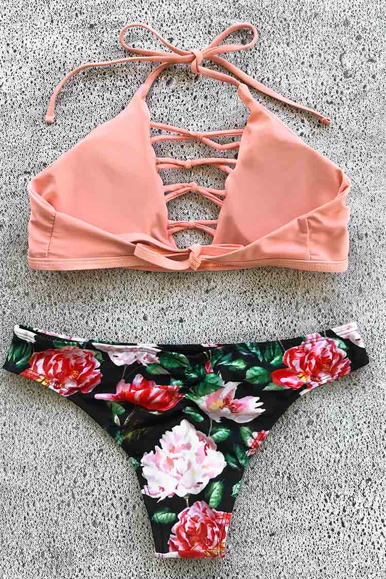 Honey Peach Cross Bikini Set
