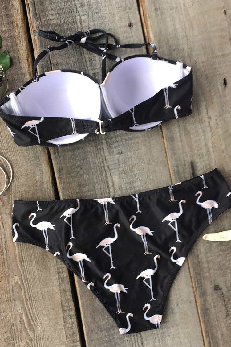 Somewhere Fast Flamingo Bikini Set