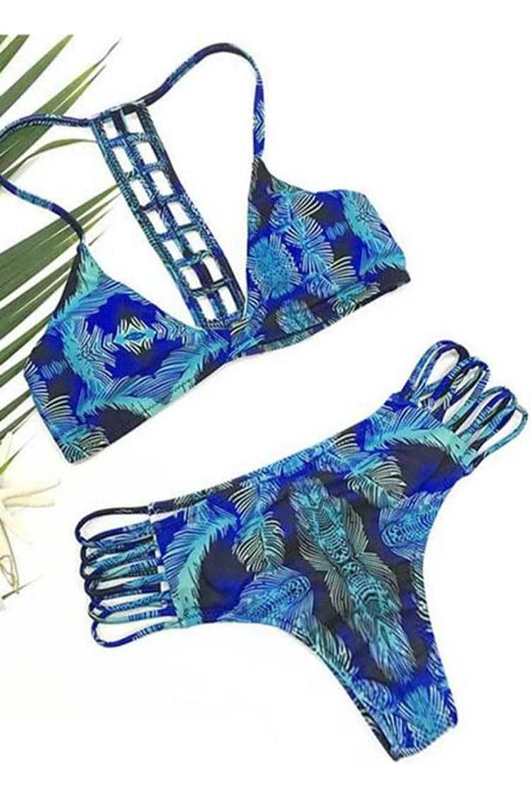 Deep Water Printing Bikini Set