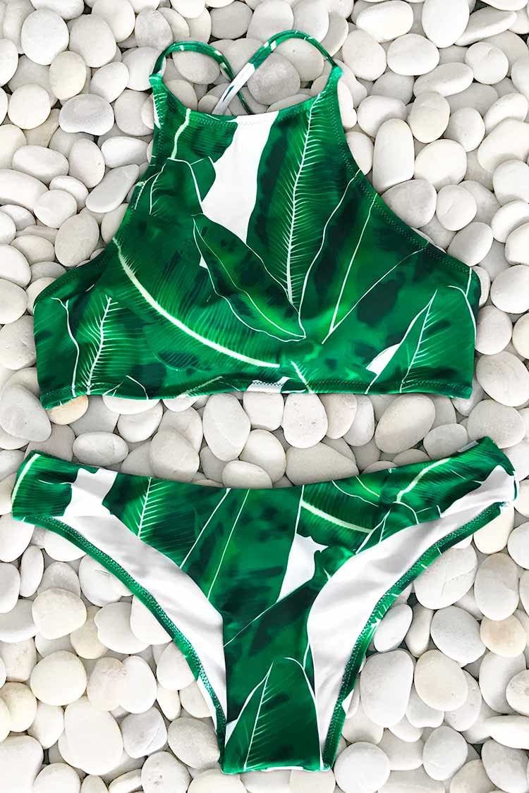 Living For Forest Leaves Bikini Set