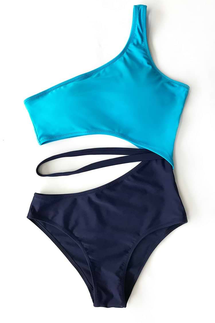 Sports Style Cutout One-piece Swimsuit