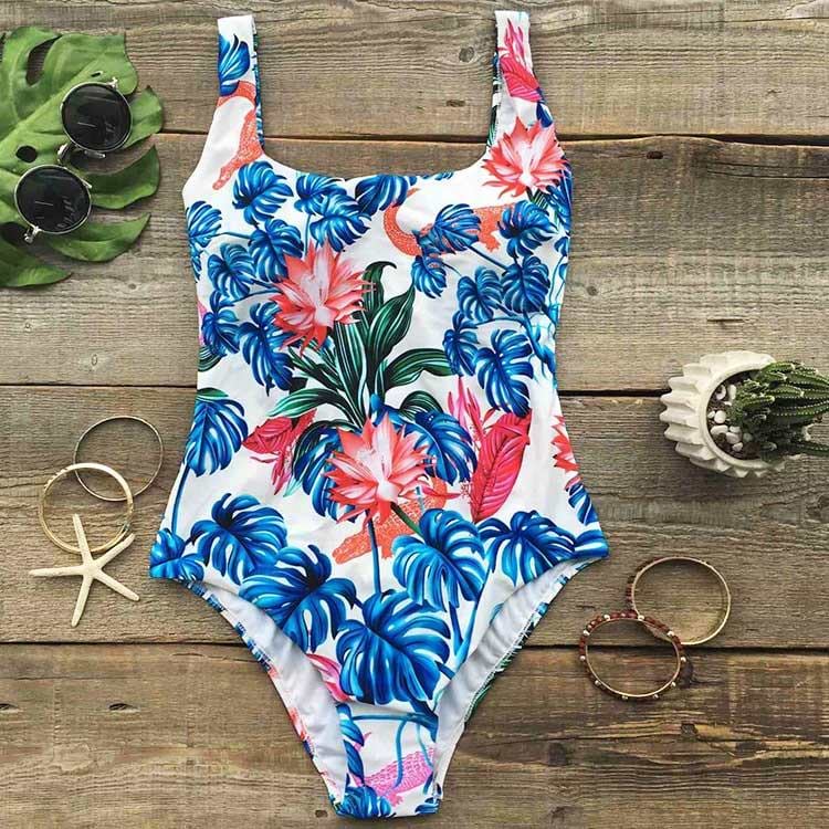 Never Forget Me Floral One-piece Swimsuit