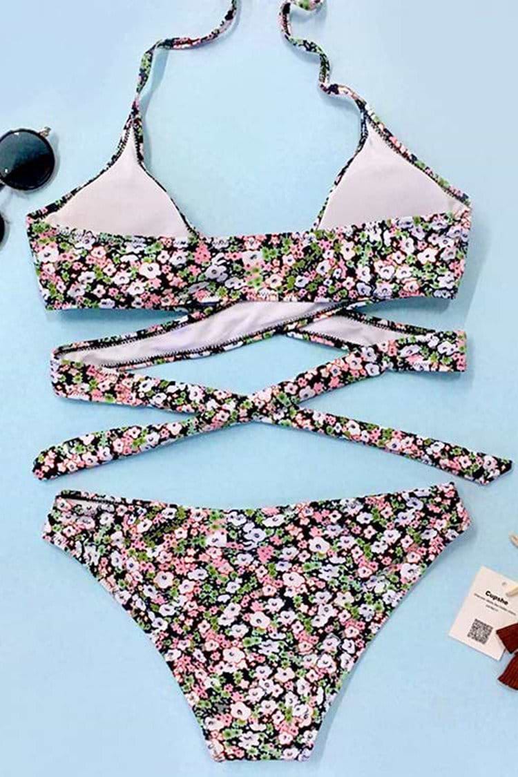 Springlike Summer Floral Bikini Set