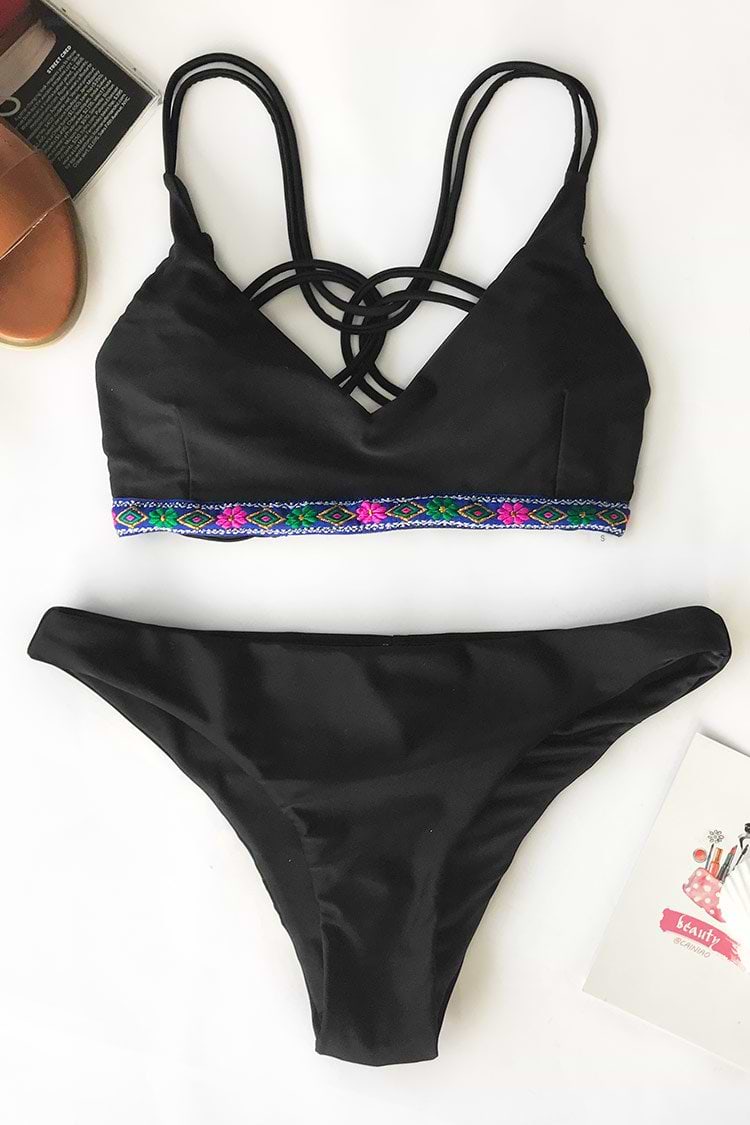 Make Unique Embroidery Bikini Set