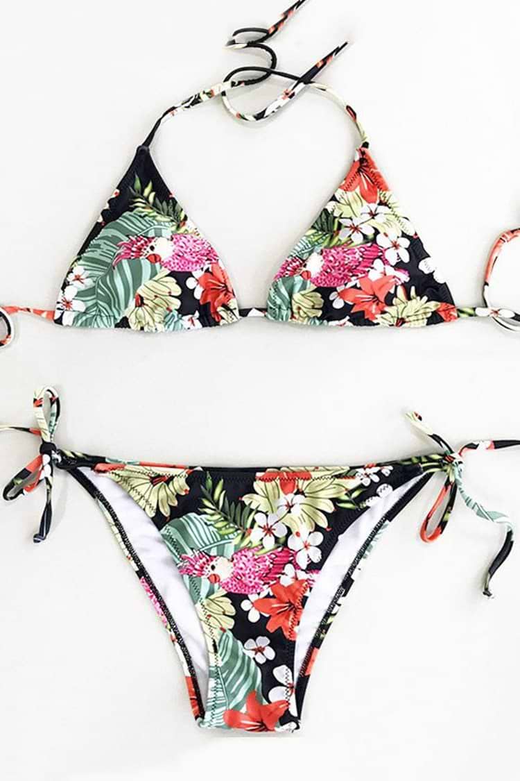 Paradise Garden Halter Bikini Set