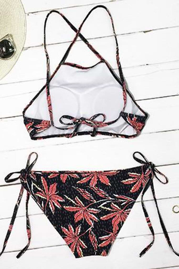 Sheer By Nature Maple Leaves Bikini Set
