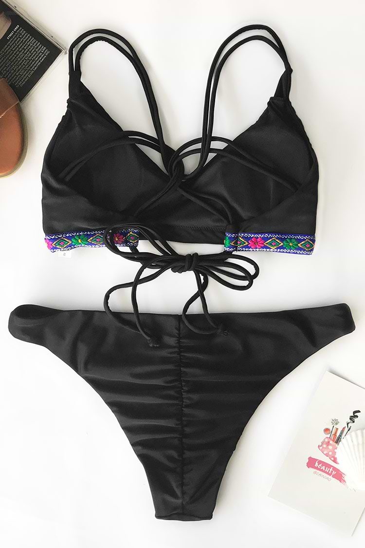 Make Unique Embroidery Bikini Set