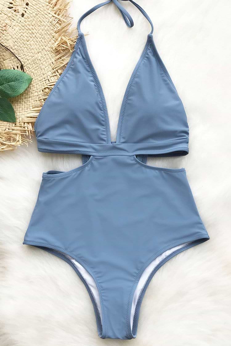 City Of Sky Halter One-piece Swimsuit