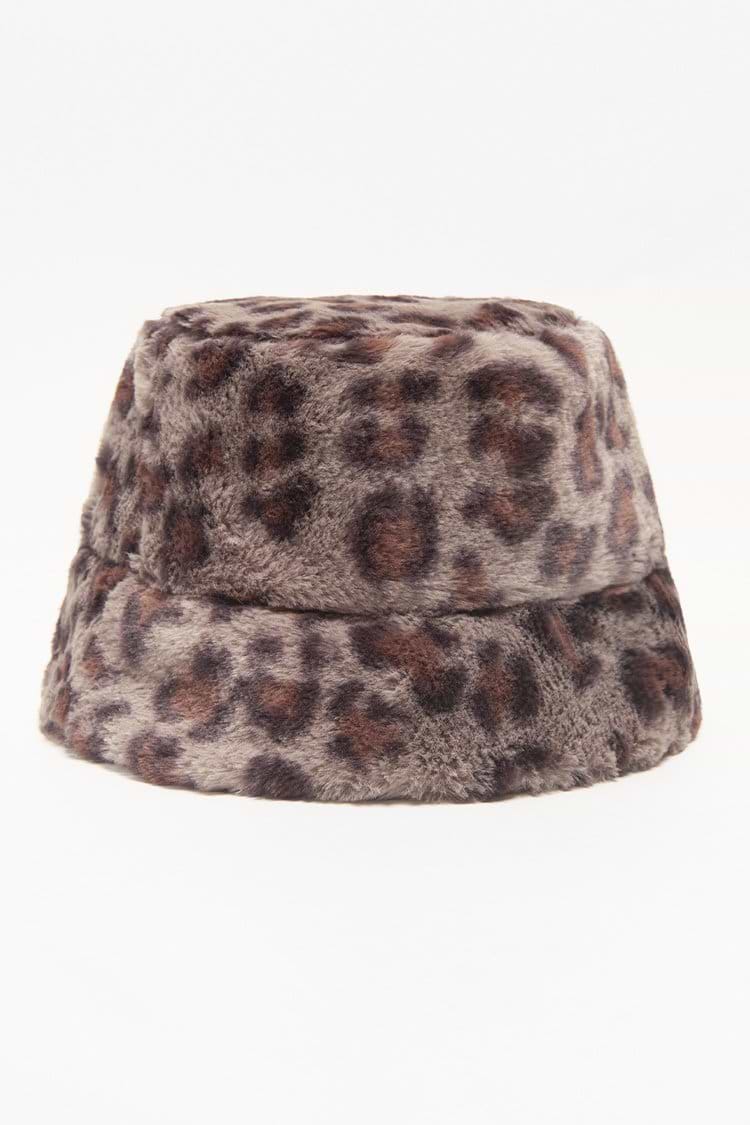 Dynamic star Leopard Fluffy Bucket Hat