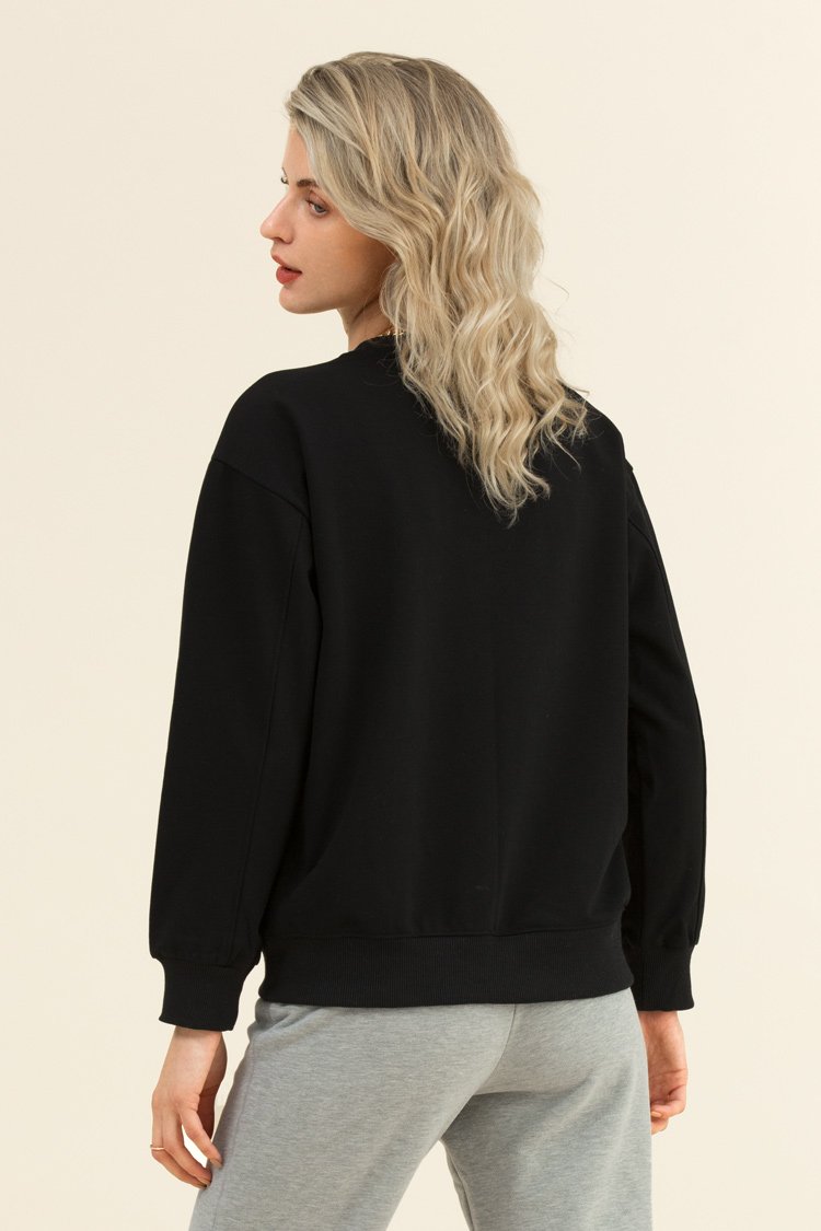 Hibernate Black Crewneck Sweatshirt