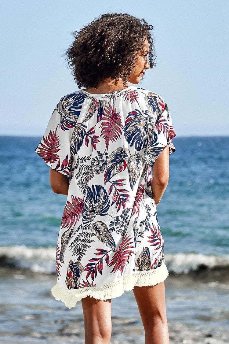 Vestido Manga Corta Floral Extravagante