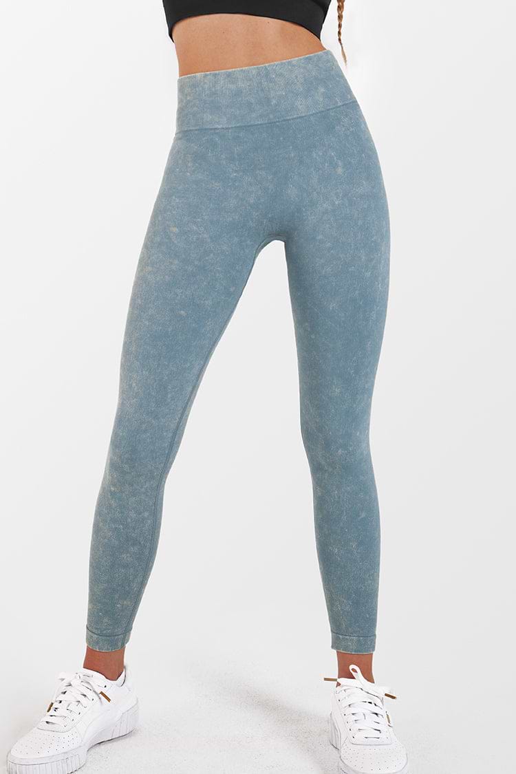 High waist Leggings in Blau