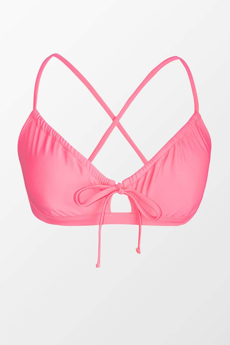 Bralette-Bikinioberteil mit Cut-out und Rüschen
