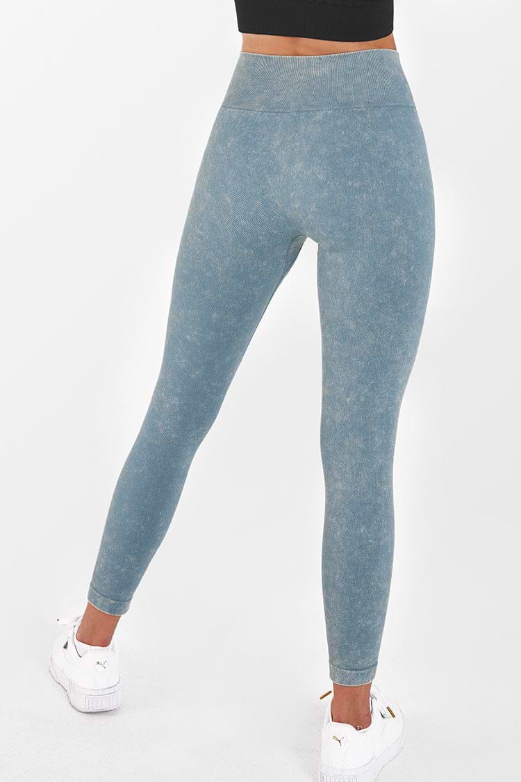 High waist Leggings in Blau
