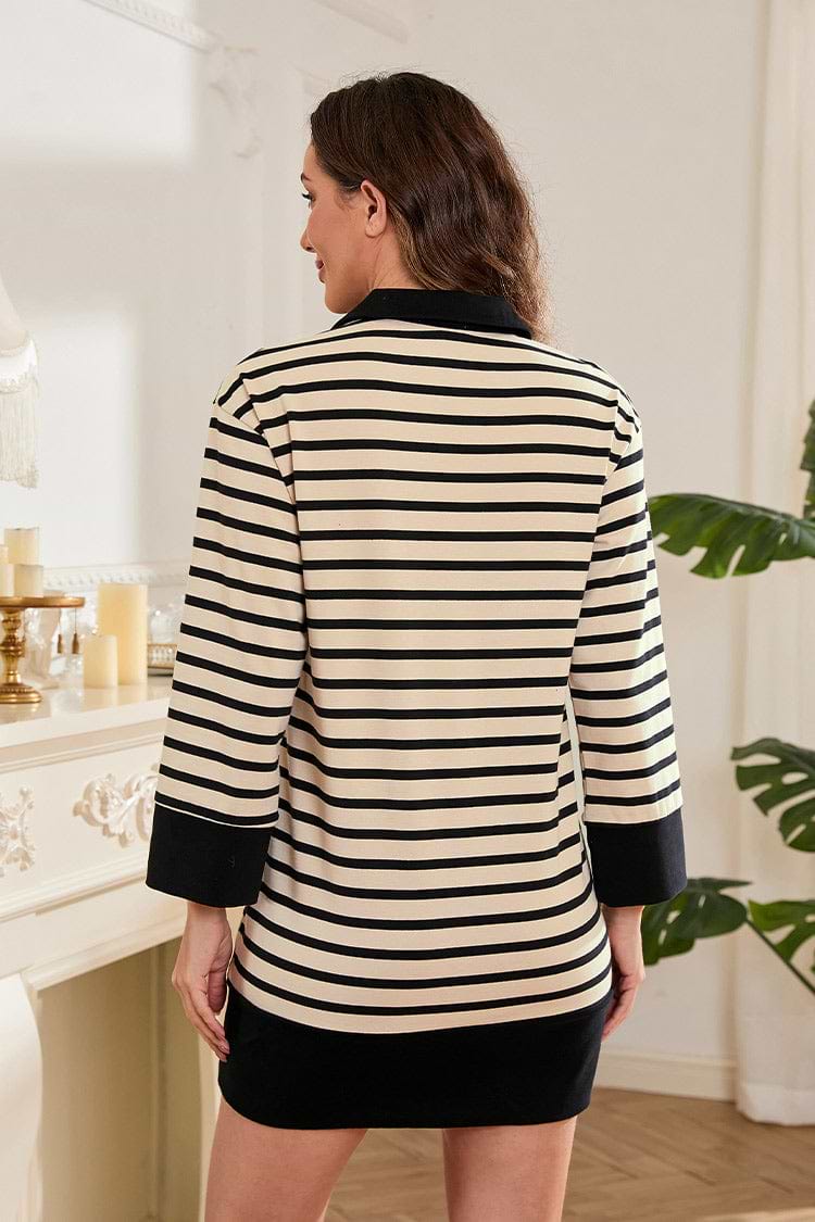 Robe tunique à col de chemise