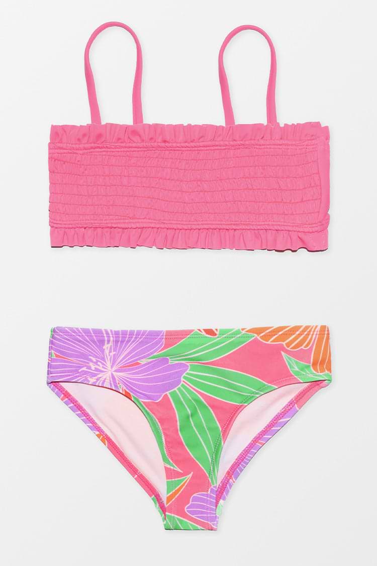 Bikini fille bandeau smocké