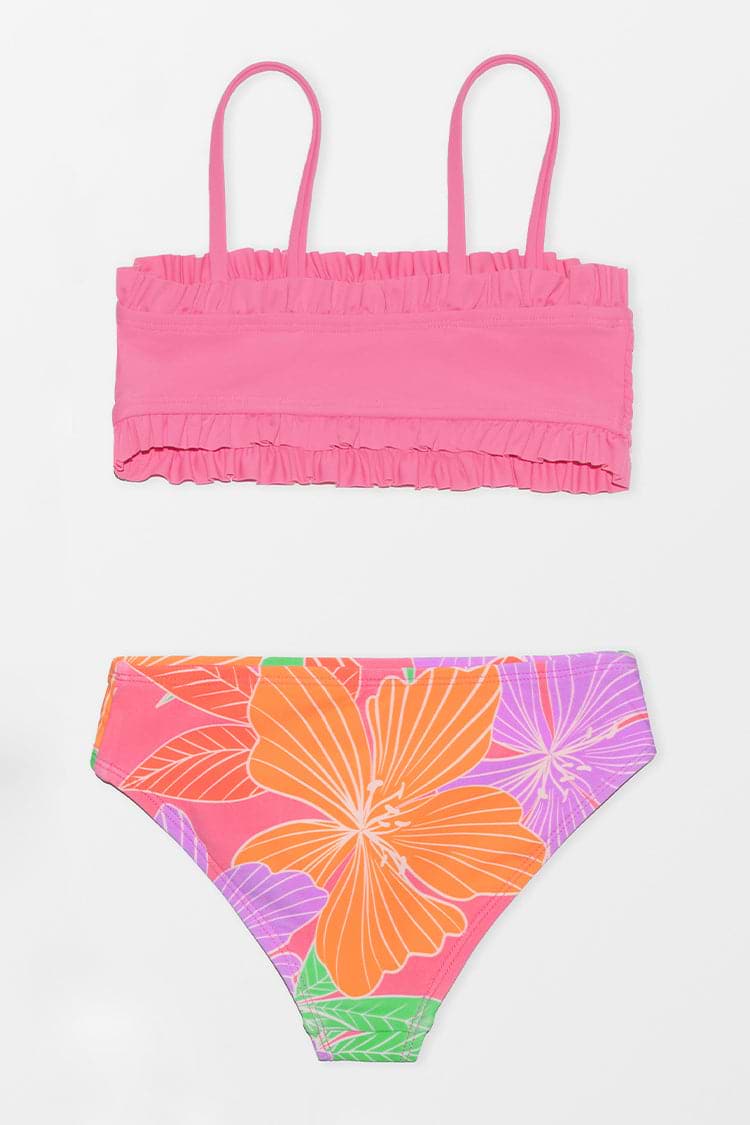 Bikini fille bandeau smocké