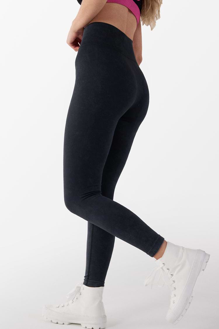 Schwarze Leggings mit High waist
