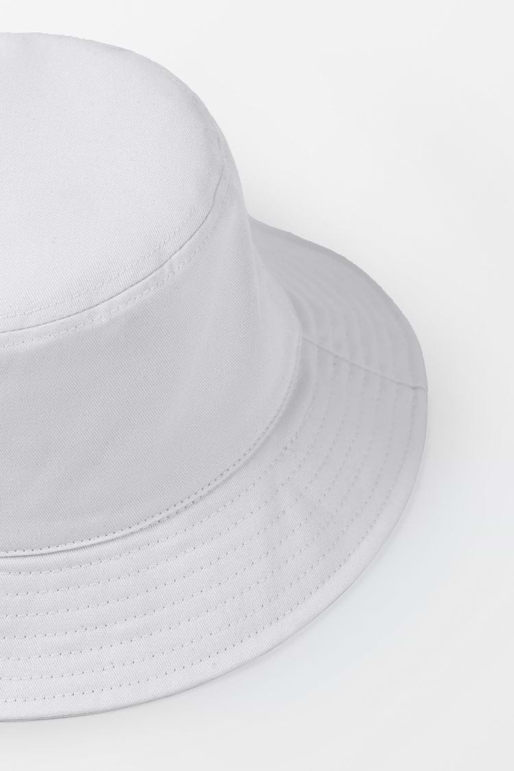 Maribel Minimalism White Bucket Hat
