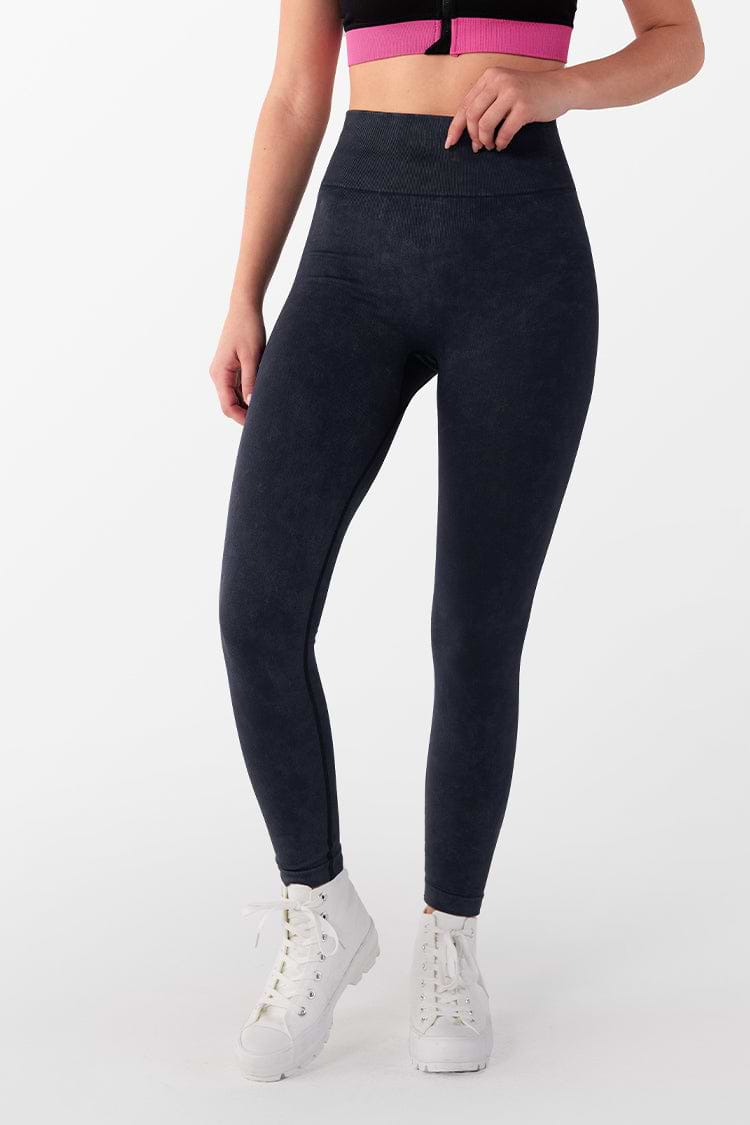 Schwarze Leggings mit High waist