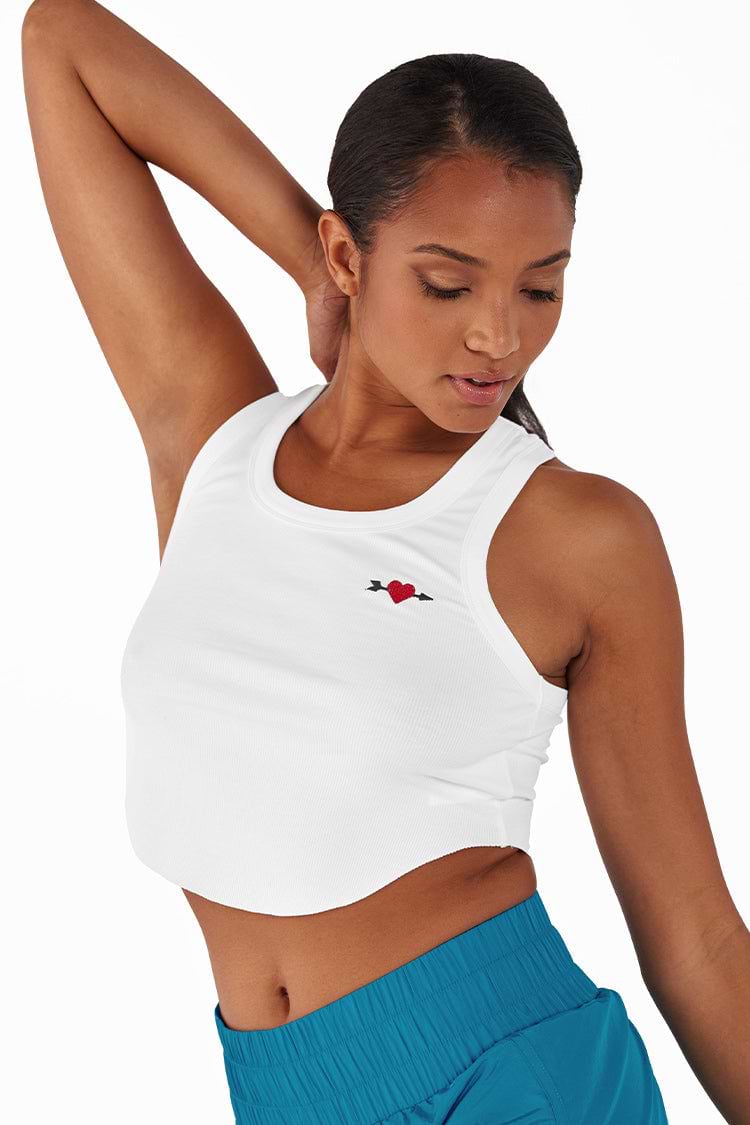 Marian Round Neck Sleeveless Crop Top