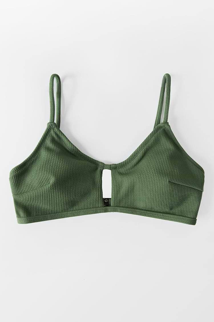 Haut de bikini découpé olive