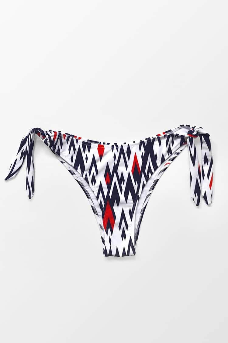 Bas de bikini à nouer géomérique