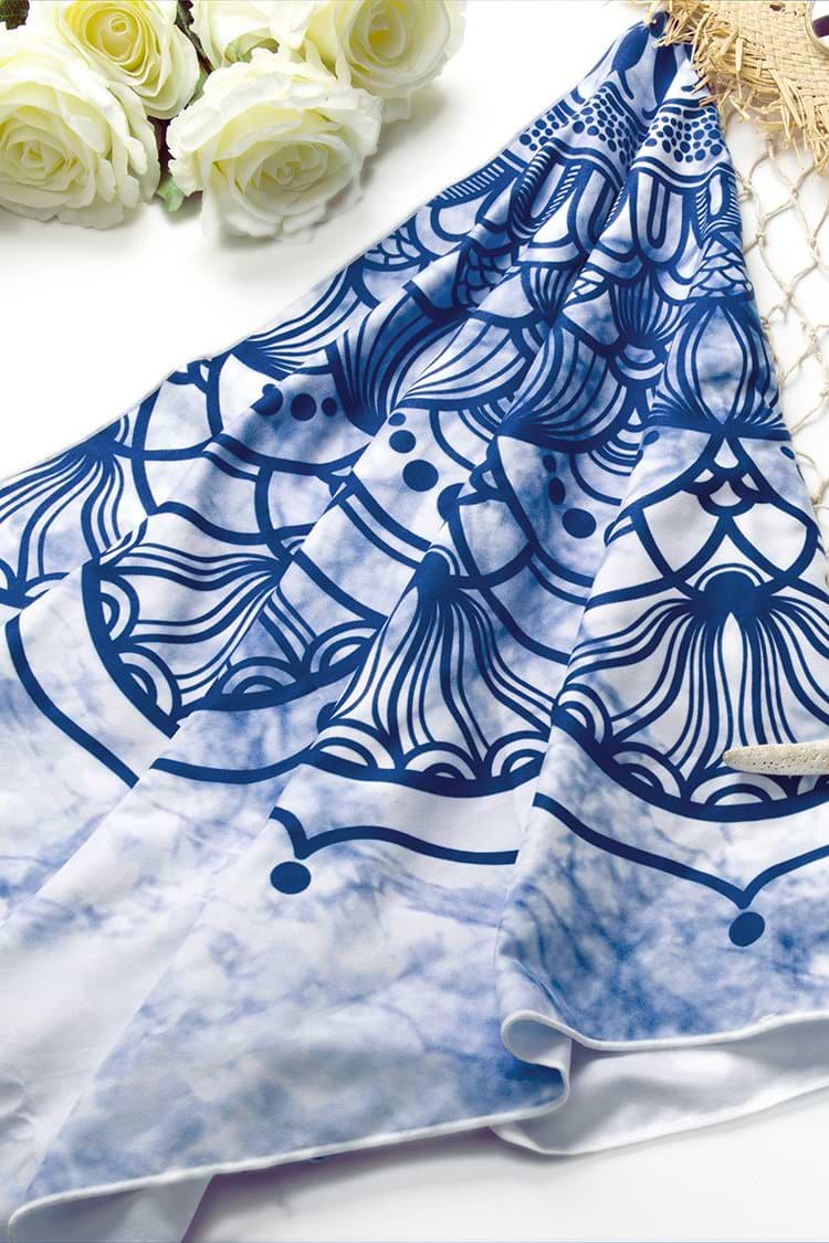 Blau Mandala Strandtuch